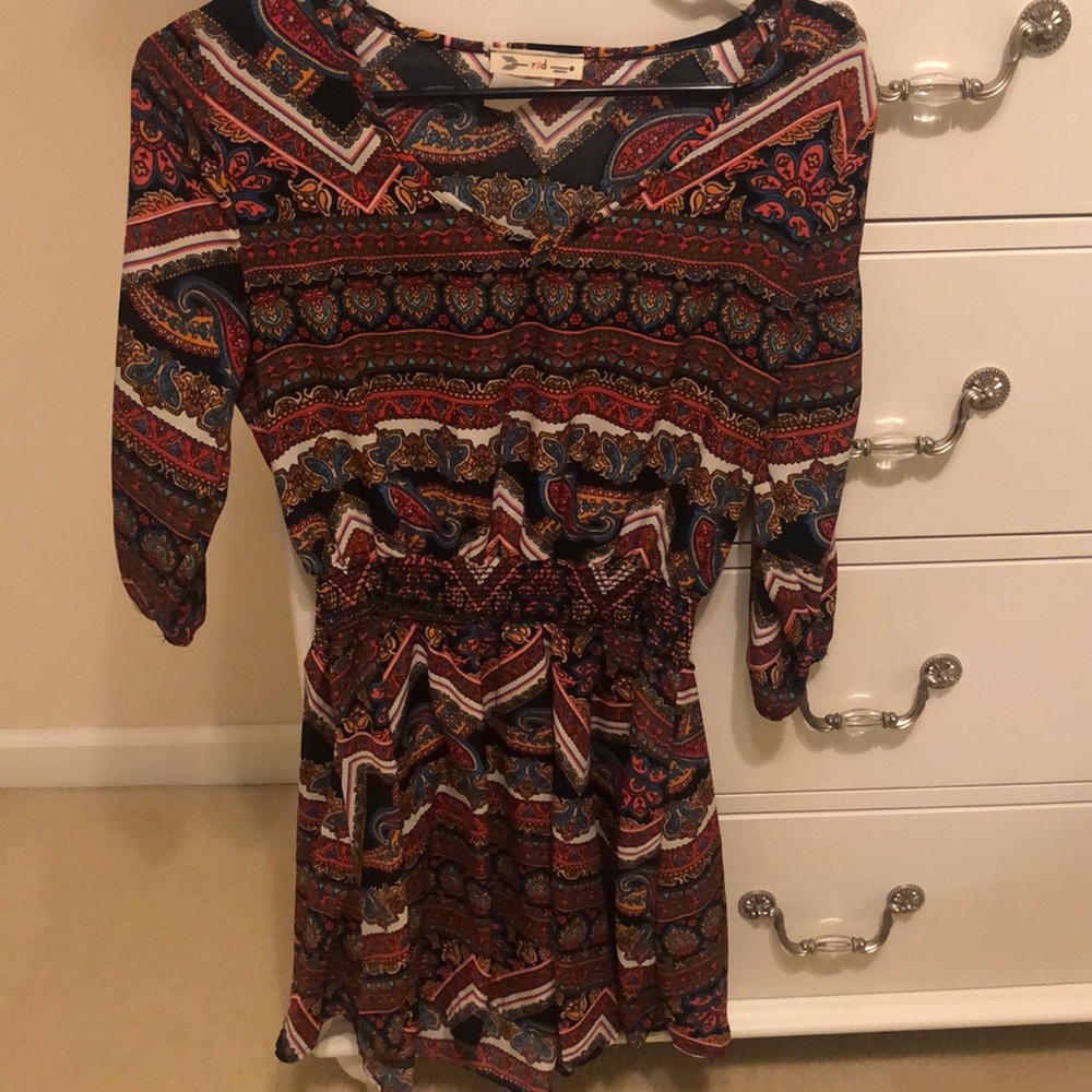 R2D tribal dress with waist emphasizing